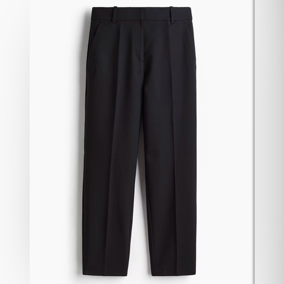 NWT H&M Black Elastic Waist Ankle Length Pants - Picture 4 of 4